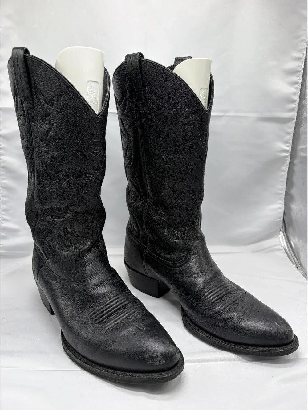 Ariat Heritage R Toe Black Leather Cowboy Boots Men’s 12 D 10002218